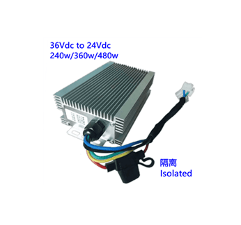 36Vdc to 24Vdc 240w 360w 480w Isolated voltage reducer